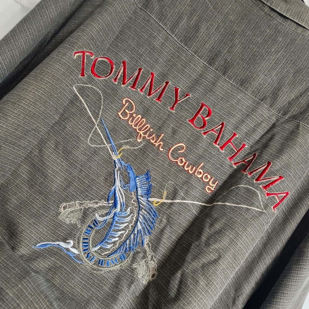 Tommy Bahama Billfish Cowboy Shirt. 100%silk. XXL. Final Price